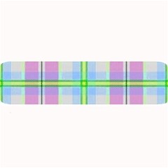 Pink And Blue Plaid Large Bar Mats by allthingseveryone