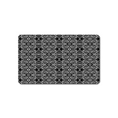 Black And White Ethnic Pattern Magnet (name Card) by dflcprints