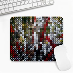 Christmas Cross Stitch Background Large Mousepads by Celenk