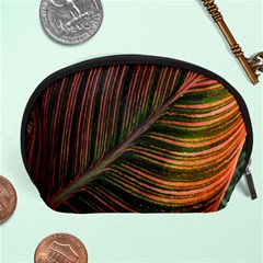 Leaf Colorful Nature Orange Season Accessory Pouches (large)  by Celenk