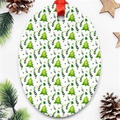 Watercolor Christmas Tree Ornament (oval) by patternstudio