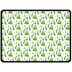 Watercolor Christmas Tree Fleece Blanket (large)  by patternstudio