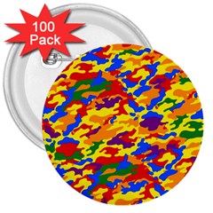 Homouflage Gay Stealth Camouflage 3  Buttons (100 Pack)  by PodArtist