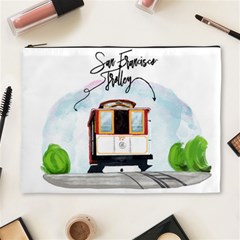 San Francisco Trolley California Bear Cosmetic Bag (xl) by Bigfootshirtshop