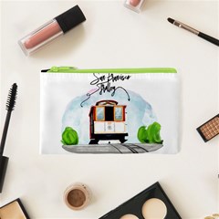 San Francisco Trolley California Bear Cosmetic Bag (xs) by Bigfootshirtshop