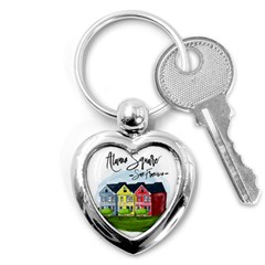 San Francisco Alamo Square Key Chains (heart)  by Bigfootshirtshop