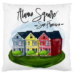 San Francisco Alamo Square Large Flano Cushion Case (one Side) by Bigfootshirtshop