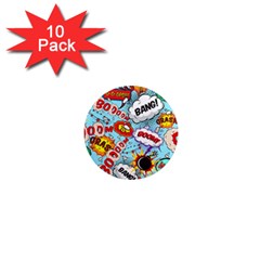 Comic Pattern 1  Mini Magnet (10 Pack)  by Bigfootshirtshop