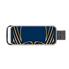 Art Nouveau,vintage,floral,belle Époque,elegant,blue,gold,art Deco,modern,trendy Portable Usb Flash (two Sides) by NouveauDesign