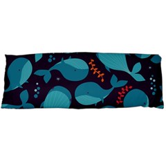 Blue Whale Pattern Body Pillow Case (dakimakura) by Bigfootshirtshop