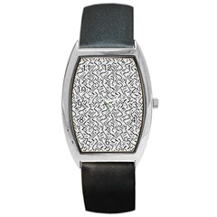 Wavy Intricate Seamless Pattern Design Barrel Style Metal Watch by dflcprints