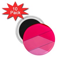 Geometric Shapes Magenta Pink Rose 1 75  Magnets (10 Pack) 