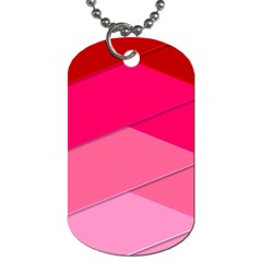 Geometric Shapes Magenta Pink Rose Dog Tag (two Sides) by Celenk