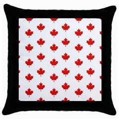 Maple Leaf Canada Emblem Country Throw Pillow Case (black) by Celenk