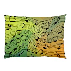 Music Notes Pillow Case by linceazul