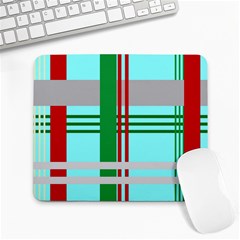 Christmas Plaid Backgrounds Plaid Large Mousepads by Celenk