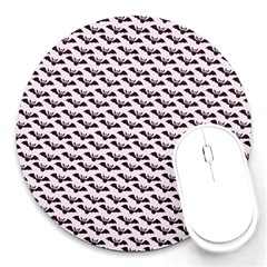 Halloween Lilac Paper Pattern Round Mousepads by Celenk