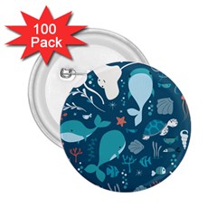 Cool Sea Life Pattern 2 25  Buttons (100 Pack)  by Bigfootshirtshop