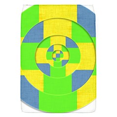 Fabric 3d Geometric Circles Lime Flap Covers (s)  by Celenk