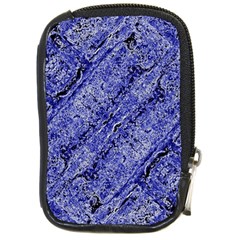 Texture Blue Neon Brick Diagonal Compact Camera Cases by Celenk