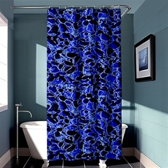 Texture Structure Electric Blue Shower Curtain 36  X 72  (stall) 