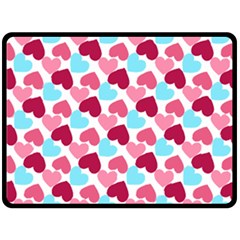 Bold Valentine Heart Fleece Blanket (large)  by Bigfootshirtshop