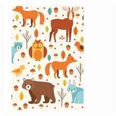 Woodland Friends Pattern Small Garden Flag (two Sides) by Bigfootshirtshop