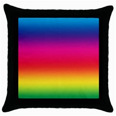 Spectrum Background Rainbow Color Throw Pillow Case (black) by Celenk