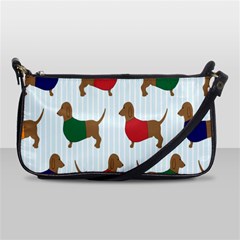 Dachshund Dog Cartoon Art Shoulder Clutch Bags by Celenk