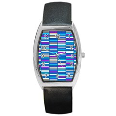 Color Grid 04 Barrel Style Metal Watch by jumpercat