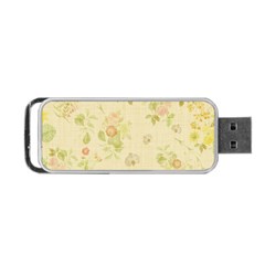 Floral Wallpaper Flowers Vintage Portable Usb Flash (two Sides) by Celenk