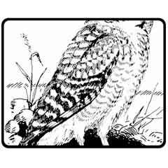 Animal Bird Forest Nature Owl Double Sided Fleece Blanket (medium)  by Celenk