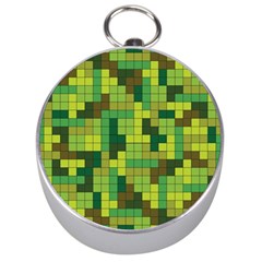 Tetris Camouflage Forest Silver Compasses by jumpercat