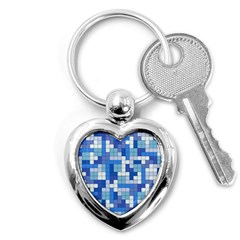 Tetris Camouflage Marine Key Chains (heart)  by jumpercat