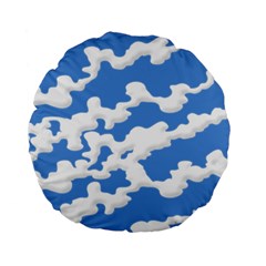 Cloud Lines Standard 15  Premium Flano Round Cushions by jumpercat