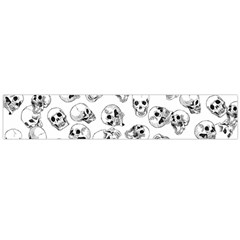 A Lot Of Skulls White Large Flano Scarf 