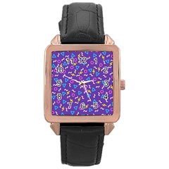 Retro Wave 1 Rose Gold Leather Watch 