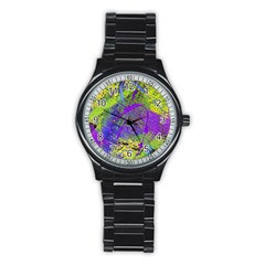 Ink Splash 02 Stainless Steel Round Watch by jumpercat