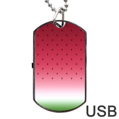 Watermelon Dog Tag Usb Flash (one Side) by jumpercat