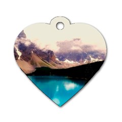 Austria Mountains Lake Water Dog Tag Heart (two Sides) by BangZart