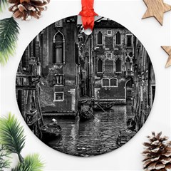 Venice Italy Gondola Boat Canal Ornament (round)