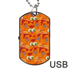 Animals Pet Cats Mammal Cartoon Dog Tag Usb Flash (two Sides) by BangZart
