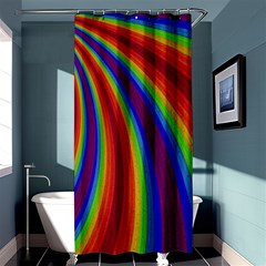 Abstract Pattern Lines Wave Shower Curtain 36  X 72  (stall)  by BangZart