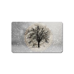 Snow Snowfall New Year S Day Magnet (name Card) by BangZart