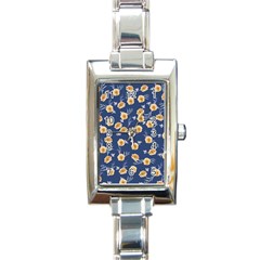 Golden Roses Rectangle Italian Charm Watch by jumpercat