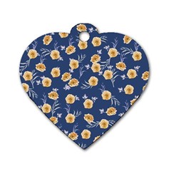 Golden Roses Dog Tag Heart (two Sides) by jumpercat