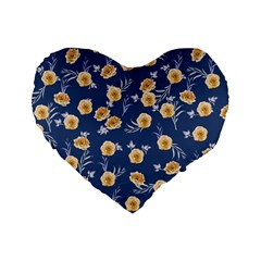 Golden Roses Standard 16  Premium Heart Shape Cushions by jumpercat