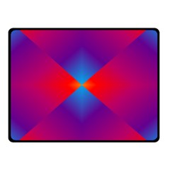 Geometric Blue Violet Red Gradient Double Sided Fleece Blanket (small)  by BangZart