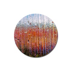 Glass Colorful Abstract Background Magnet 3  (round) by BangZart