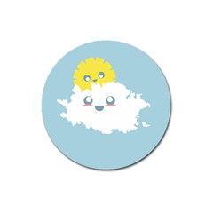 Cloud Cloudlet Sun Sky Milota Magnet 3  (round) by BangZart